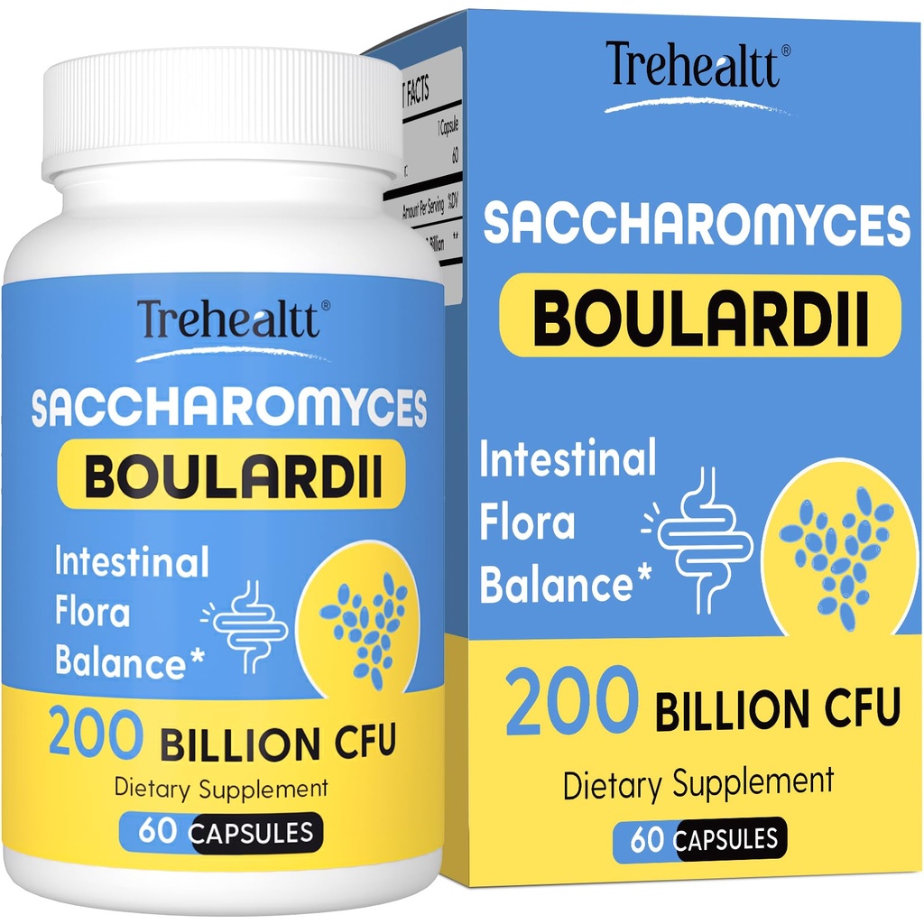 Saccharomyces Boulardii Probiotics 200 억 CFUs, 여성 및 남성 효모에 대한 임상 시험, Gut, Immune & Digestive Health, 산성 방지 및 유통, 60 일 공급