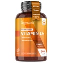 WeightWorld Vegan 비타민 D3 5000 IU - Wild Harvested Lichen의 출처 - Bioavailable Cholecalciferol의 비타민 D 보충 - 240 비타민 D3 정제 - 글루텐 프리 & 알레르기 무료
