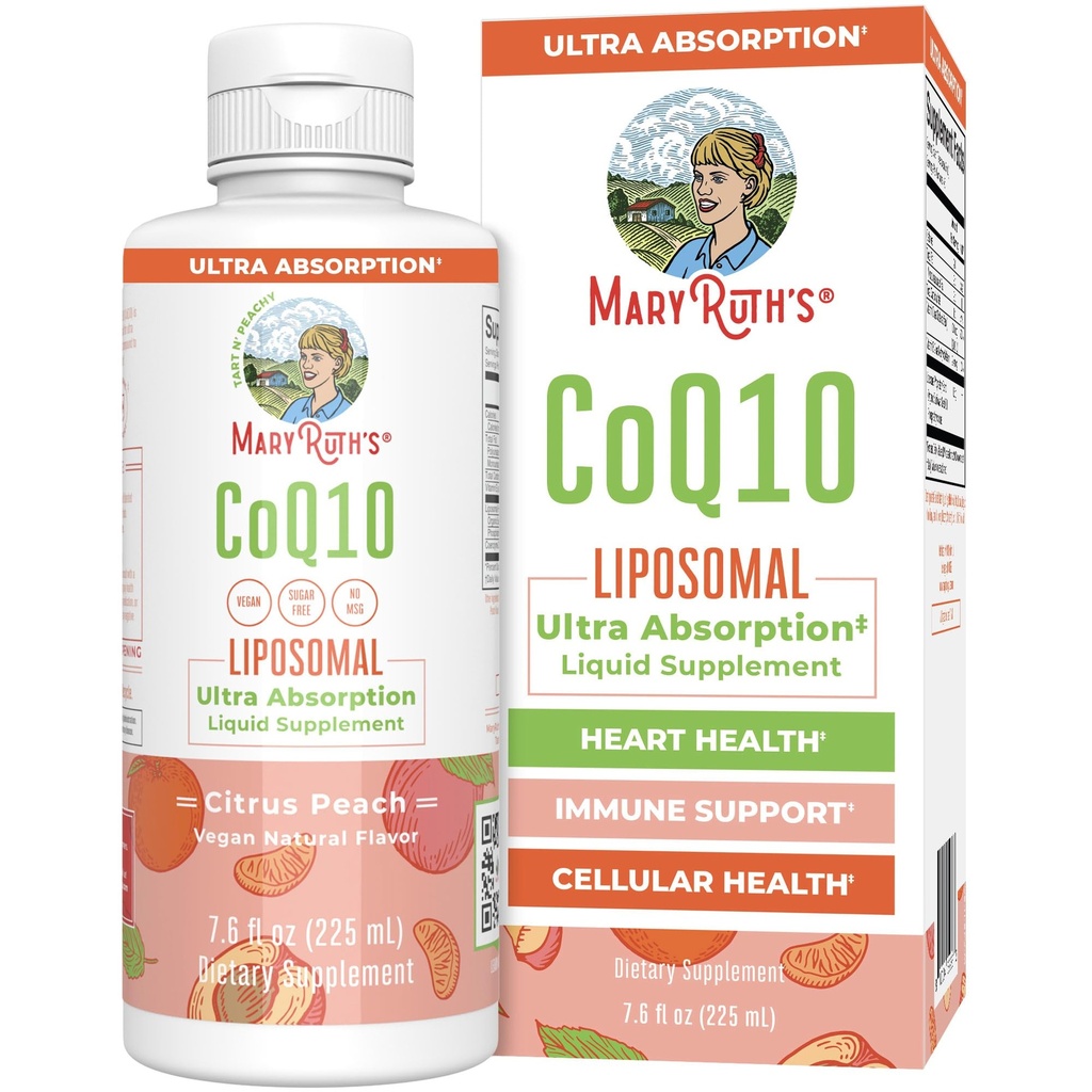 MaryRuth Organics Liquid Vitamin | 미토콘드리아 지원 및 면역 체계를 위한 Coenzyme Q10 심장 건강 | Vegan Non-GMO | 7.6 Fl Oz | 45 서빙