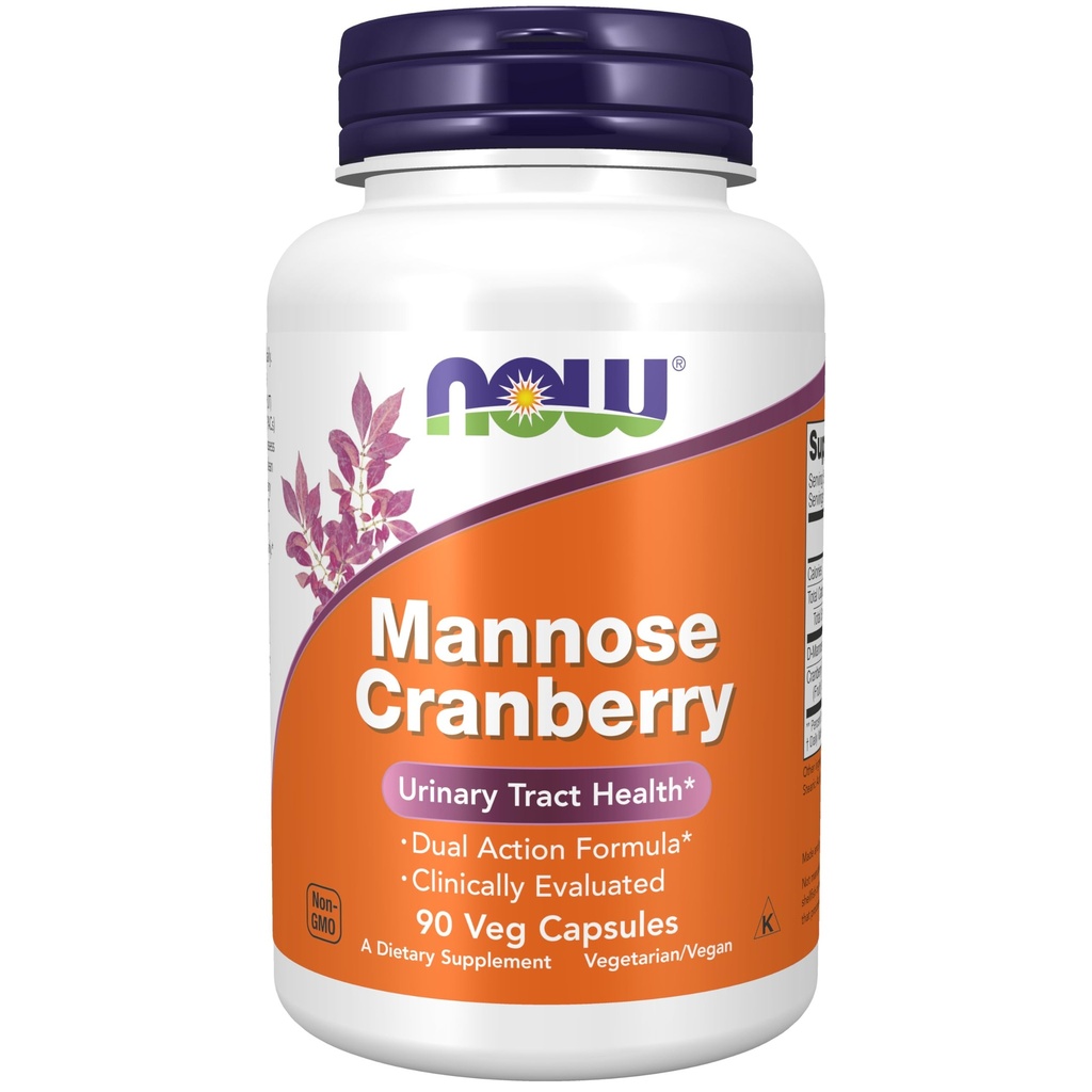 지금 식품 보충제, Mannose Cranberry, 듀얼 액션 포뮬러 *, 임상 구상 건강 *, 90 Veg 캡슐