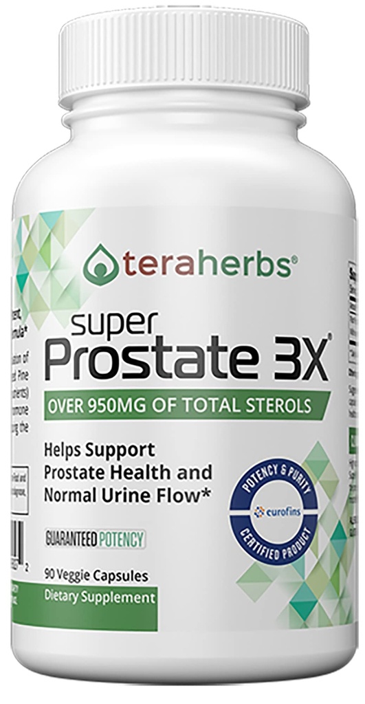 teraherbs Super Prostate 3X - Bladder 제어, & 확대된 전립선 및 빈번한 소변에 대한 지원 - 남자를위한 전립선 보충제 - 90 캡슐
