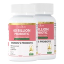여성 pH 밸런스 및 소화를위한 Probiotics 및 Prebiotics - 60 억 Vaginal Probiotic with Cranberry & D-Mannose for Gut, Urinary, Immune Health, Vegan & Non-GMO | 180 캡슐