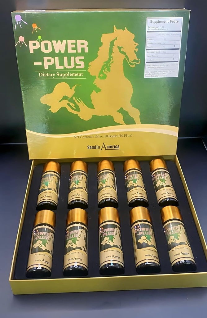 힘 플러스 여분 Strenght/Ginseng 에너지 음료. 1oz x 10BOTTLES.