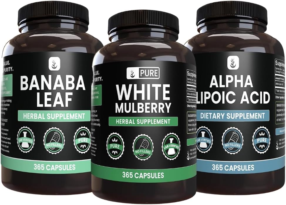 PURE ORIGINAL INGREDIENTS 백색 Mulberry의 알파 Lipoic 산, Banaba 캡슐 뭉치 (365의 캡슐), 확인되는 순수한 & Undiluted, 실험실