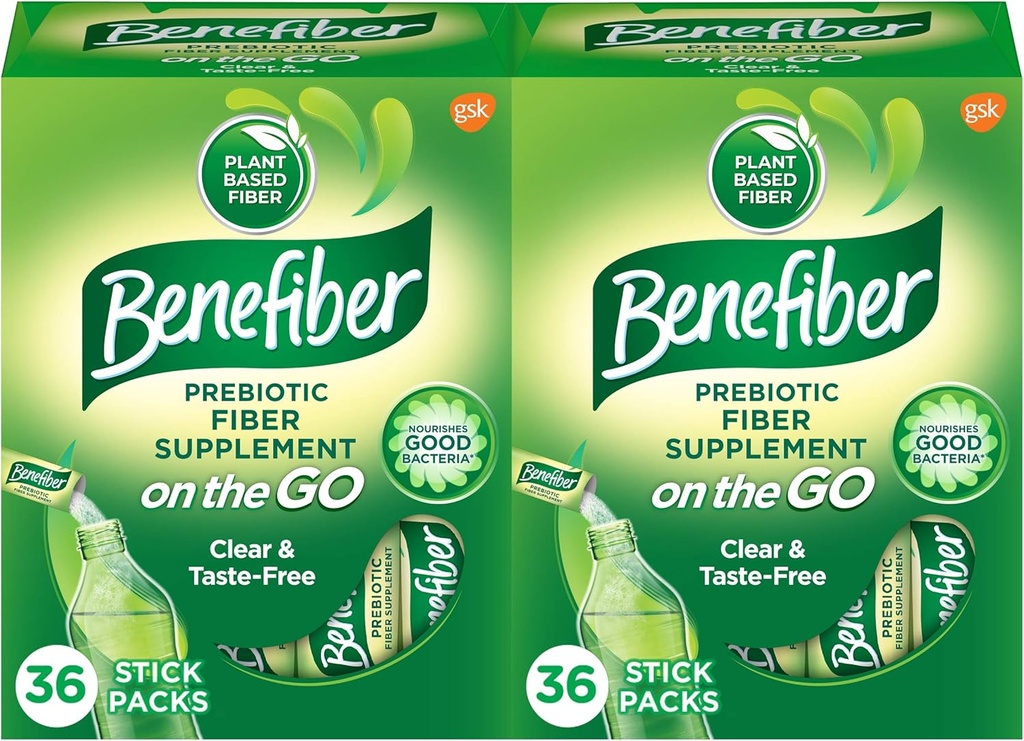 벌거벗은 건강, 매일 분말을 위한 Go Prebiotic 섬유 보충교재 분말에 Benefiber - 36의 지팡이 (2의 팩)