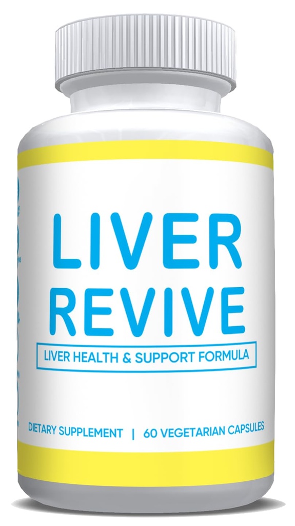 Liver Revive Natural Detox, Cleanse & Support Formula Repair w/ Artichoke, Milk Thistle, Dandelion Root, Beetroot, Milk Thistle Liver Defense Supplement 건강한 간기능 60 채식 캡슐