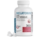 Bronson Melatonin 5mg는 비타민 B6 - 야간 수면 보조를 가진 버찌 풍미 정제를 녹입니다 - Relaxation, 360 채식성 요추를 승진시킵니다