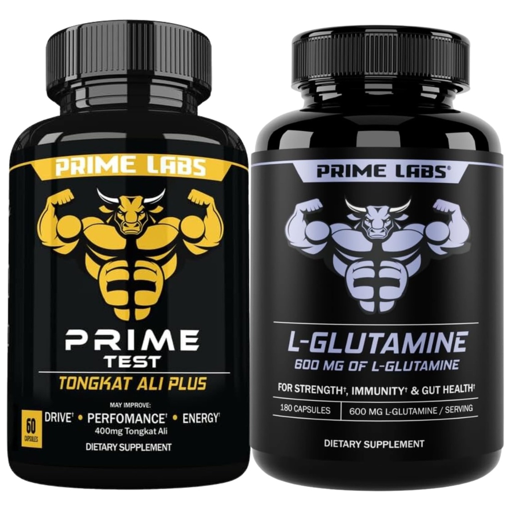 Prime Labs Tongkat Ali Plus (60캐럿) + L 글루타민 (180캐럿)