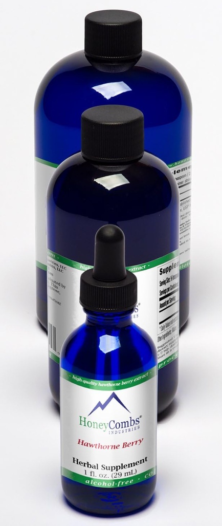 허니콤 8oz. Hawthorne Berry – 순환 시스템, 심장 및 더 많은 것을 지원합니다 – 액체 추출물