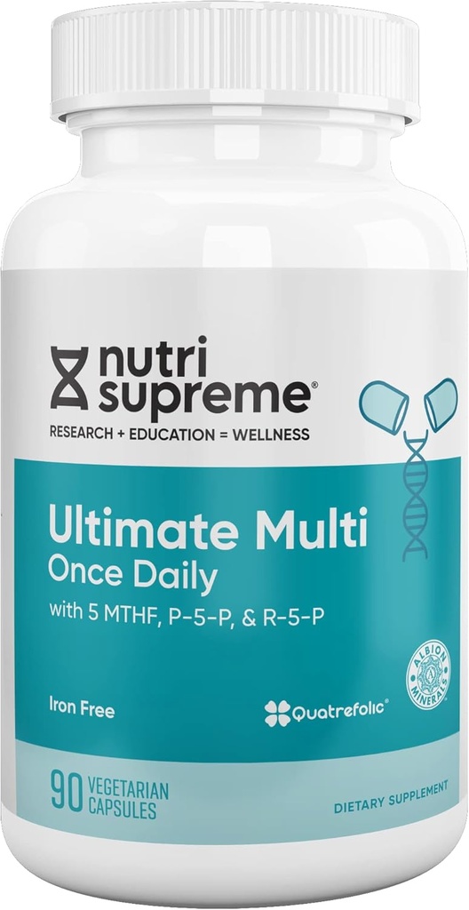 남성과 여성을 위한 Nutri Supreme Ultimate Multivitamin, 20 이상의 비타민과 미네랄, 면역 지원을위한 일일 영양 보충, 고셔, 채식 90 일 공급