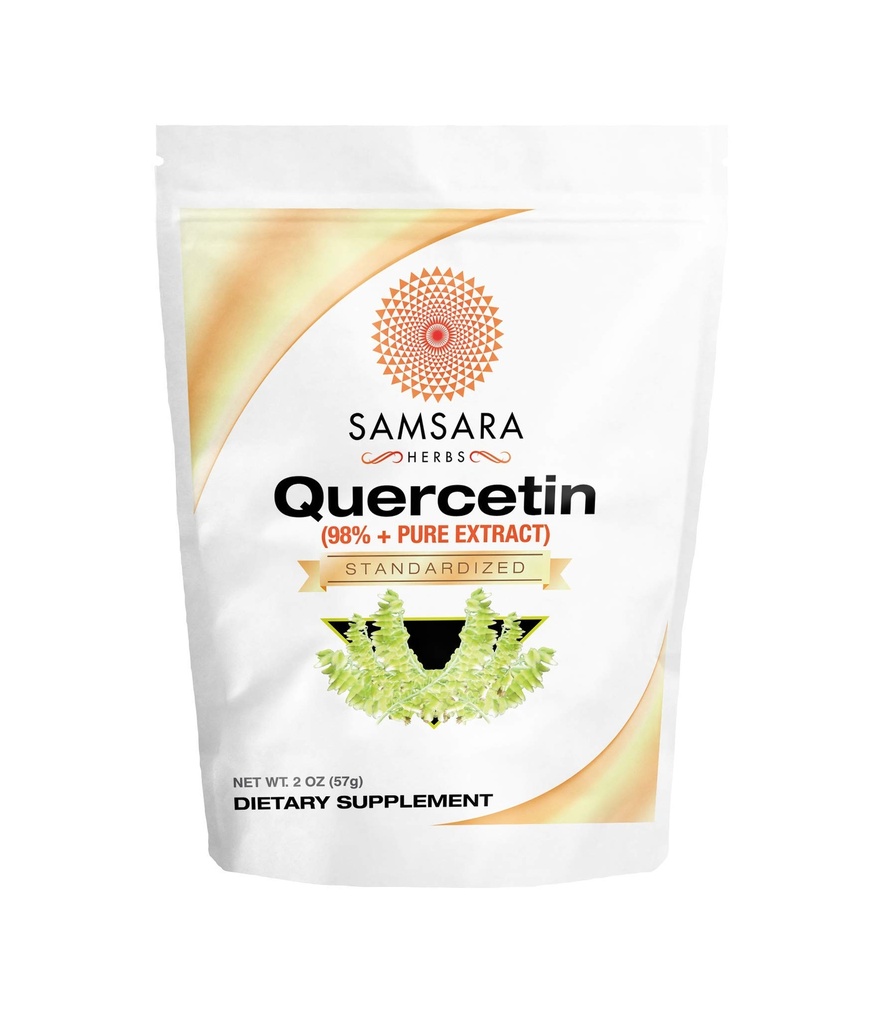 Samsara 허브 Quercetin 98%+ 순수한 추출물 분말 (2oz/57g) - 114 x 500mg 캡슐에 동등한