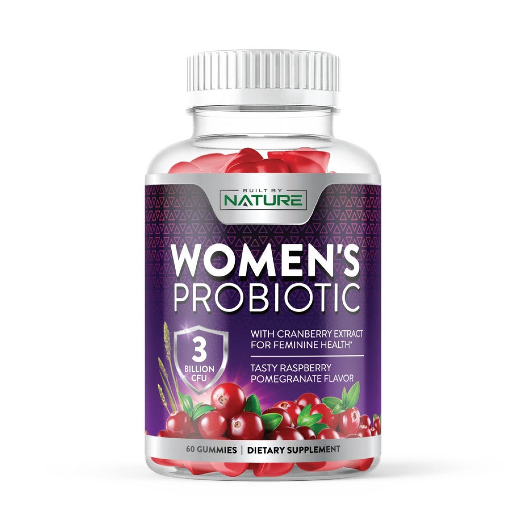 여성 Gummies 3 Billion CFU, Cranberry Supplement, Digestive, Immune, Vaginal & Urinary 건강, 선반 안정, 60 Gummy를 가진 6개의 Probiotic Strains에 의해 건축하는