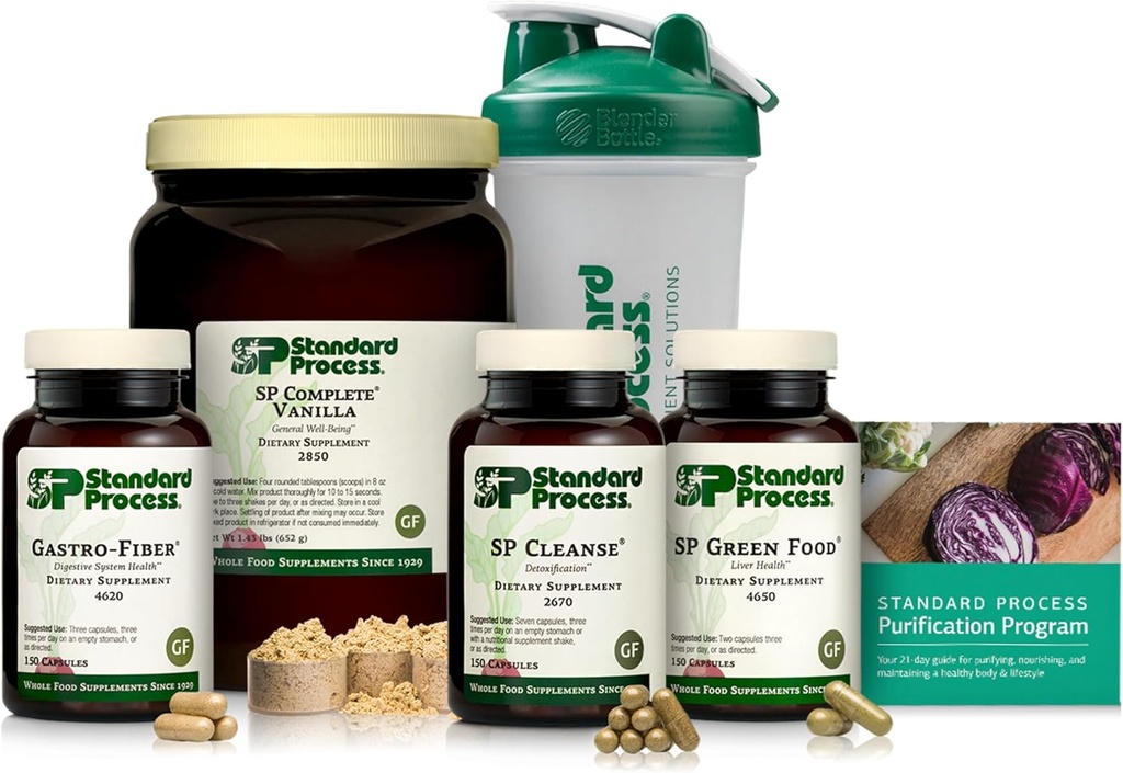 SP Complete - Detox & Liver Support - 건강한 몸 유지를위한 전체 식품 기반 섬유 키트 - 21 일 프로그램 - 바닐라