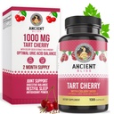 고대 Bliss Tart Cherry 캡슐, 염증 및 관절 지원은 남성 및 여성을위한 보충, 소화, 수면 및 활력 (120 캡슐)을 지원하는 Tart Cherry 보충