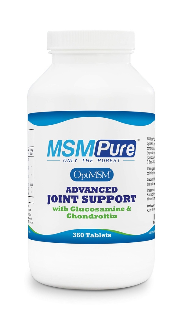 KALA HEALTH MSMPure 고급 관절 지원 태블릿 - 글루코사민, Chondroitin, OptiMSM, Ester-C 및 망간 공동 건강, 유연성 및 이동성 - 채식 Glucosamine, 360 조사