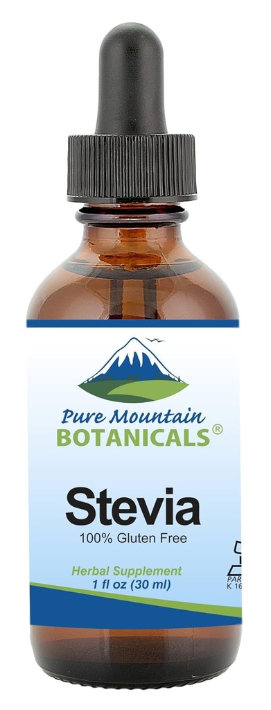 Pure Mountain Botanicals Liquid Stevia Drops - Natural Sweetener - Concentrated Sugar Free Substitute Diabetic Friendly Ideal for Keto Low Carb and Vegan Diet Great Addition to Weight Loss 프로그램