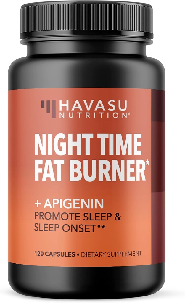 HAVASU NUTRITION 밤 시간 지방 버너 + Apigenin, 120ct