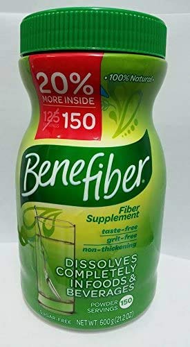 Benefiber 100% 자연적인 섬유 보충교재 - 150는 600g 21.2 Oz 설탕을 해방합니다