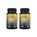 AADAR 자연적인 오메가 3 Vegan 지방산 & 남자와 여자를 위한 면제 보충교재 |Flaxseed Arjuna Walnut No 물고기 기름 | 60의 캡슐 (포장 2)
