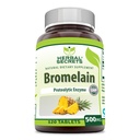 허브 시크릿 Bromelain 보충 500 Mg 정제 보충 | Non-GMO | 글루텐 프리 | 미국에서 제작 (120 개)