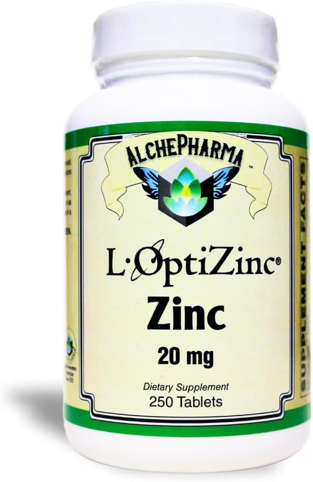 AP L-OptiZinc® 20mg (100% 자연적인 methionine에 아연 Bound의 본래 1:1 복합체) (250)