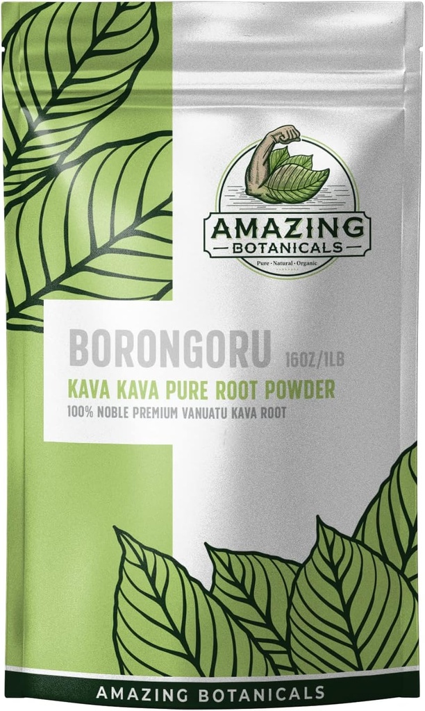 놀라운 식물 Borongoru 바누아르 카바 루트 - 100 % Noble Kava-Kava 16oz/1lb, 순수한 Finest 신선한 바누아르 카바의 1 파운드 가방