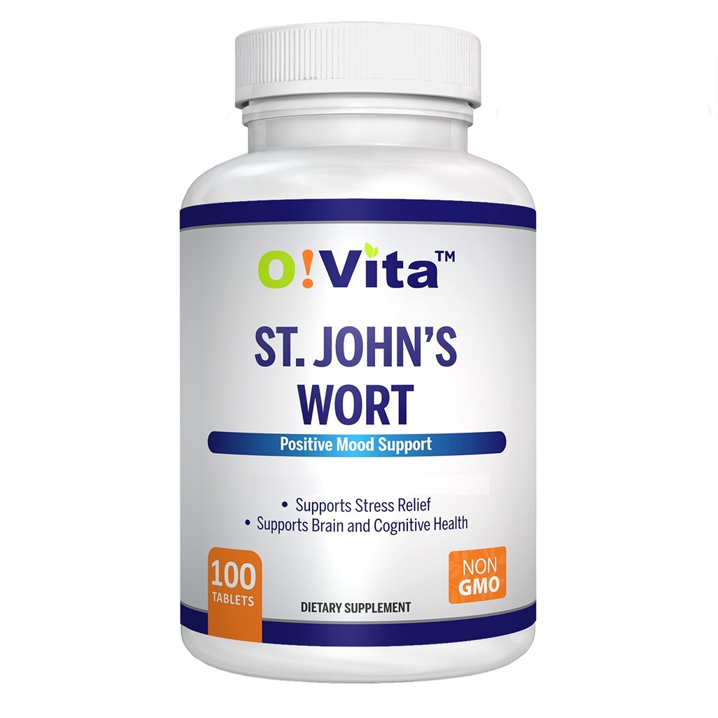 St. John's Wort 500mg (태블릿), 초본 정립, Vegan, Non-GMO, 공급의 100 까지 일