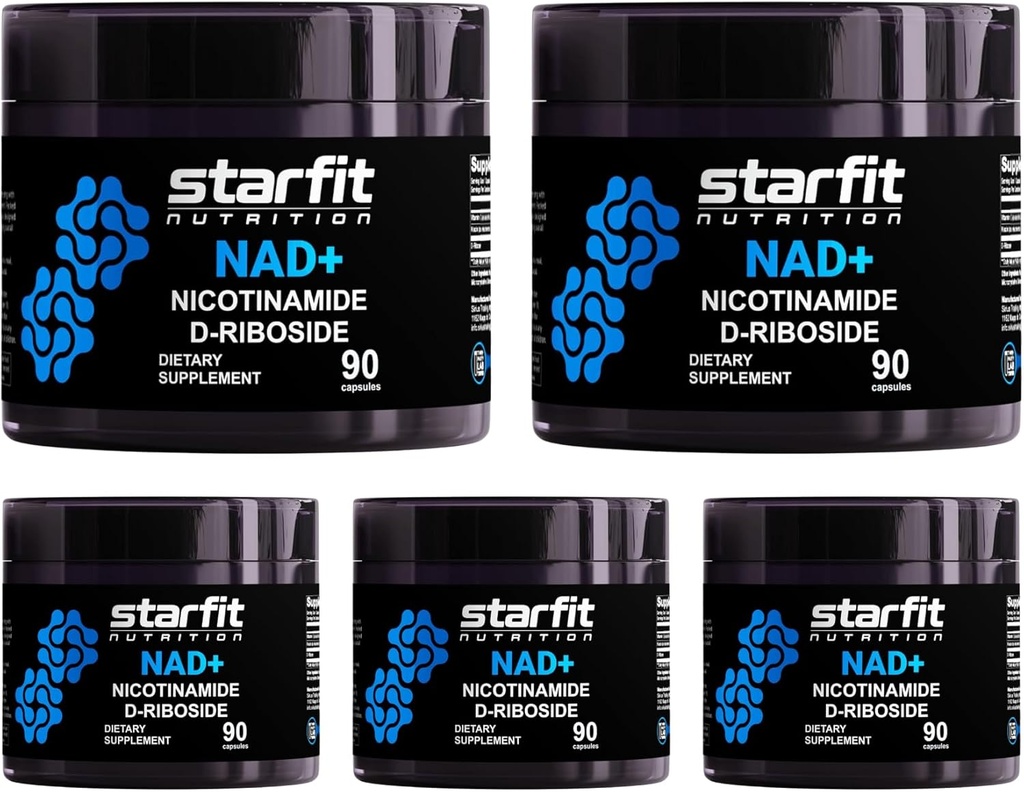 STARFIT - Nicotinamide D-Riboside, NAD + 지원을위한 니코틴 아미드 Riboside 수준, 초점 및 에너지 보충교재, 대사 지원 Nicotinamide Riboside NAD 보충교재, 450의 캡슐