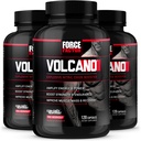 FORCE FACTOR Volcano 전 운동 Nitric 산화물 승압기 Creatine와 L-Citrulline를 가진 남자를 위한 보충교재는 Nitric 산화물, 에너지, 근육을 건설하고 혈액 교류, 120의 조사 (3)를 개량합니다
