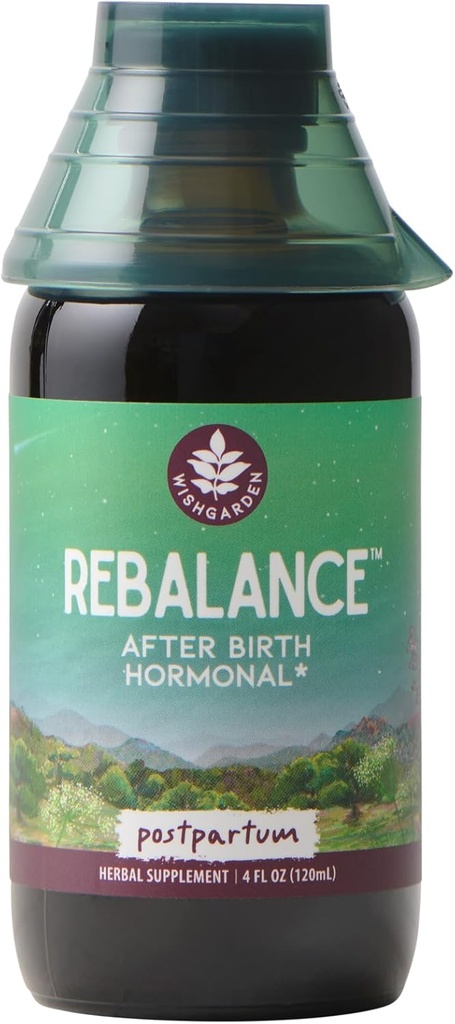 WishGarden 허브 ReBalance 출생 후 Hormonal - Vitex Berry & Motherwort와 식물 기반 초본 보충 건강한 Postpartum 호르몬 수준과 Postnatal 호르몬 균형, 4oz