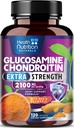 글루코사민 Chondroitin 2100mg - MSM, 글루코사민 황산염, 심황, Boswellia, 연골, 융통성 & Mobility를 위한 Quercetin를 가진 3X 힘 합동 지원 보충교재, 120의 캡슐에 넣으십시오