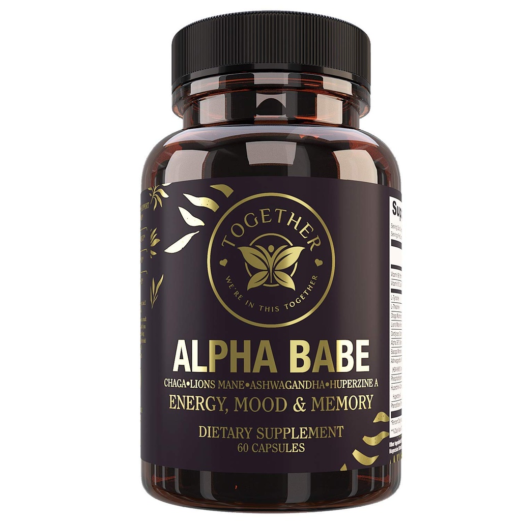 Were In this Together Alpha Babe | Nootropic 보충교재 | 메모리 무드 에너지 | Nootropics Lion Mane Chaga Ashwagandha