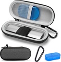 KardiaMobile 1L 6L 개인적인 EKG 감시자, AliveCor Kardia 심장 감시자 EKG/ECG를 위한 단단한 여행 나르는 케이스, Pill 상자 & Carabiner 클립을 가진 휴대용 심장 비율 감시자 부대 저장 조직자
