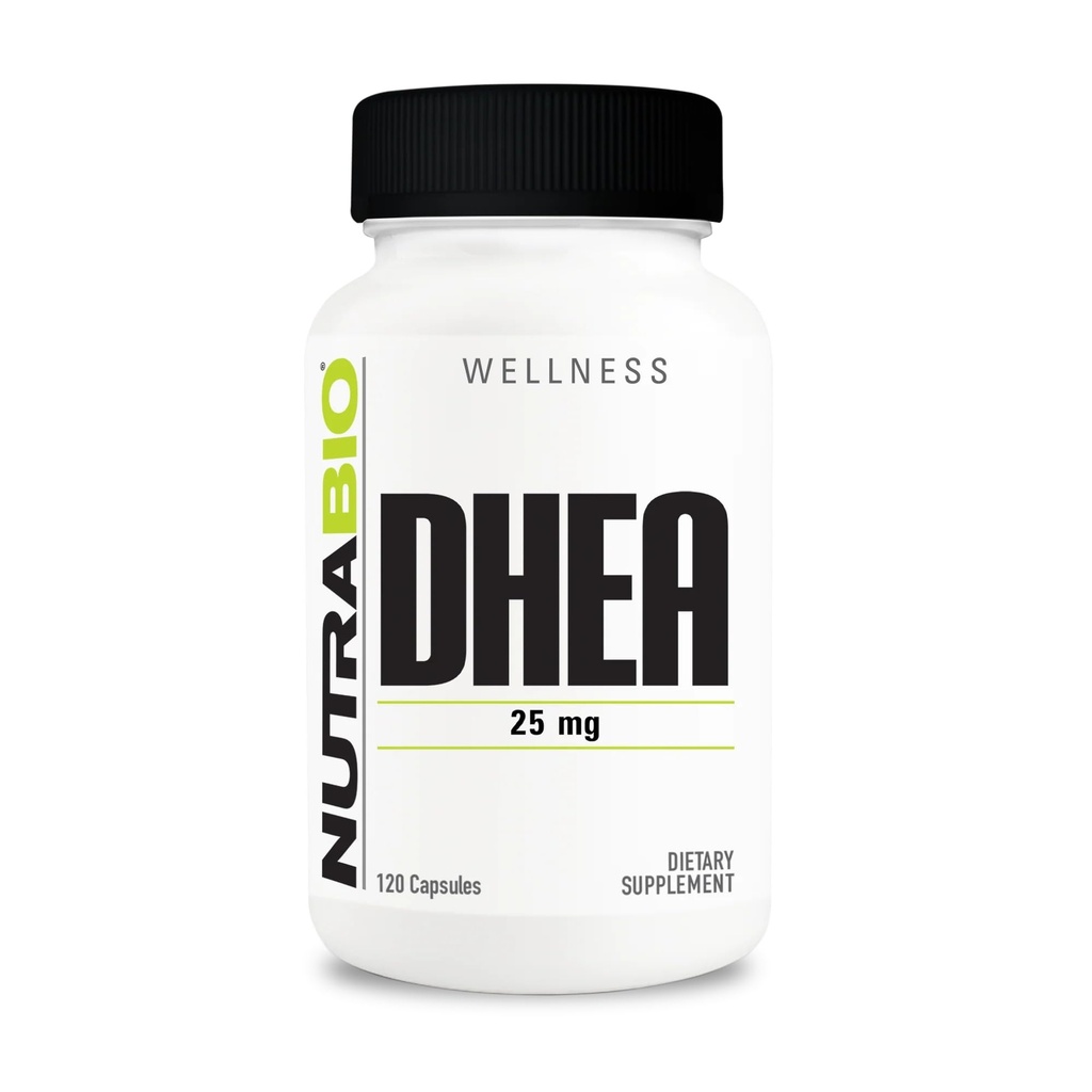 NutraBio DHEA 보충교재 - 남자와 여자 DHEA (25 mg) 120의 캡슐을 위해