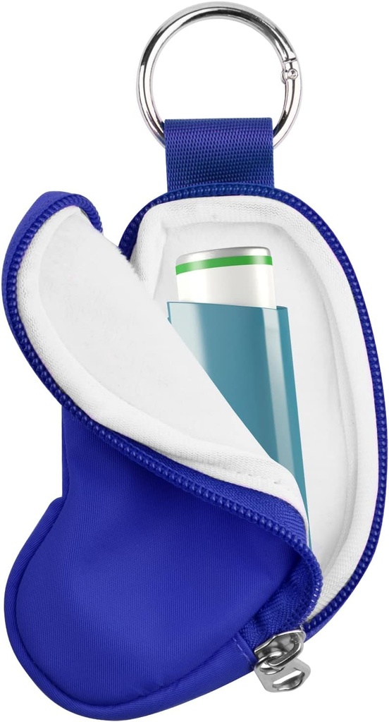 Beautyflier Asthma Inhaler Case Holder Travel Handy Mini Bag for Adults and Kids는 Inhaler (블루)를 포함하지 않습니다.