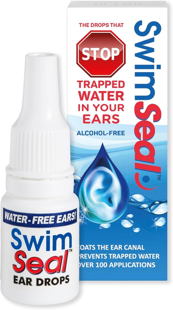 SwimSealTM All Natural Swimmer의 Ear Drops for Daily Use Rather Than Alcohol Drops 또는 Earplugs. 모든 연령대의 모든 물 노출에 대한 당신의 귀에 대한 해결책.