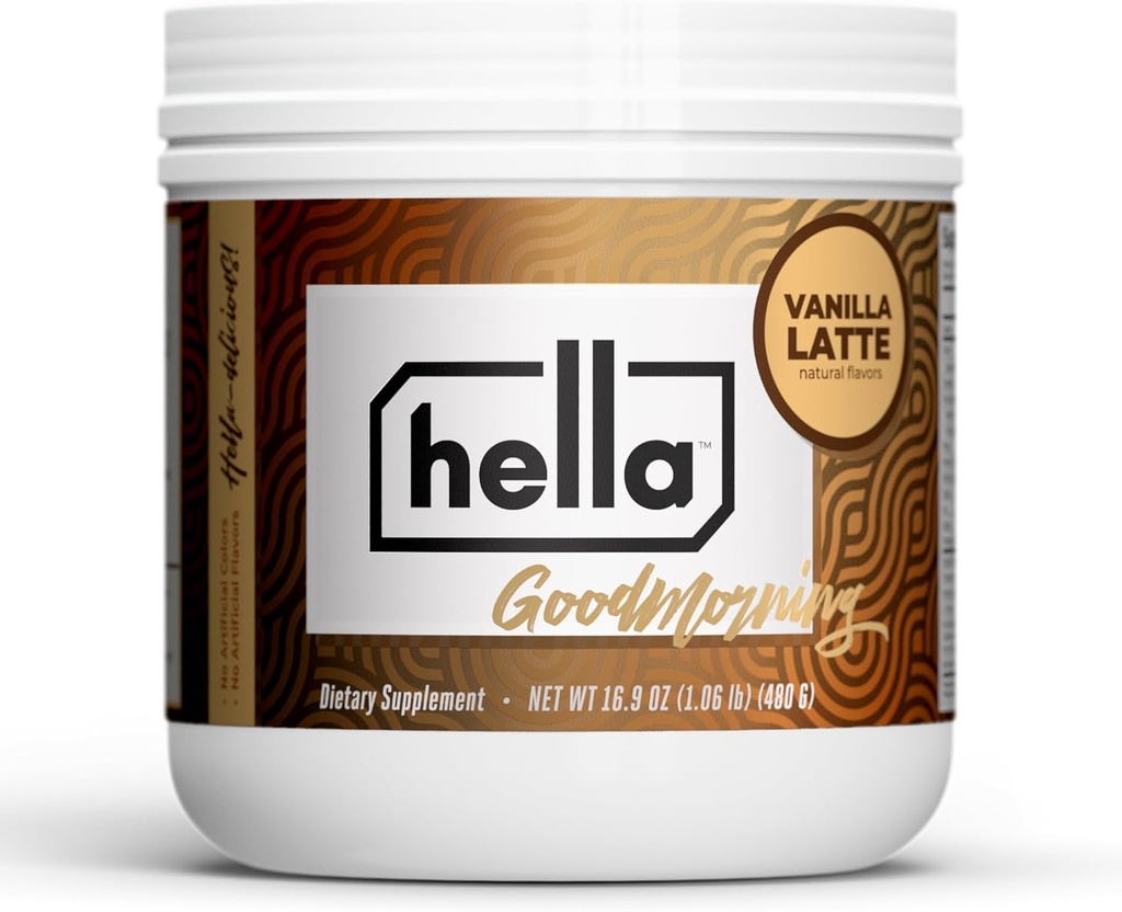 버섯 커피 소품을 사용한 Hella Nutrition Goodmorning Coffee Alternative Natural Caffeine
