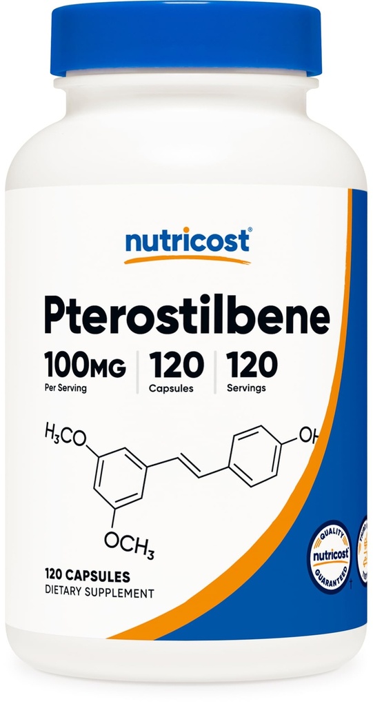 Nutricost Pterostilbene 100mg, 120 캡슐 - 비 GMO, 글루텐 무료