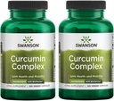 Swanson Curcumin Complex - 초본 보충 보조 건강, 이동성 및 물리적 기능 - 최대 흡수를위한 BioPerine로 표준화 - (120 Veggie 캡슐) (2 팩)