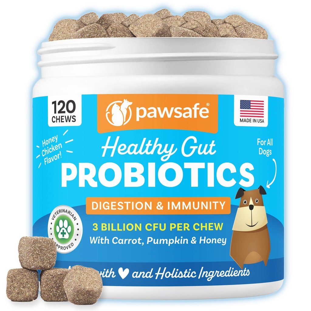 개 Probiotics, 꿀 닭 맛, 소화 및 Gut 건강, 면역 지원 보충교재, 가스 구호, 항 Diarrhea를 위한 120의 연약한 Chews, 알레르기, Upset Stomachs, 효모 및 Itchy 피부 도움