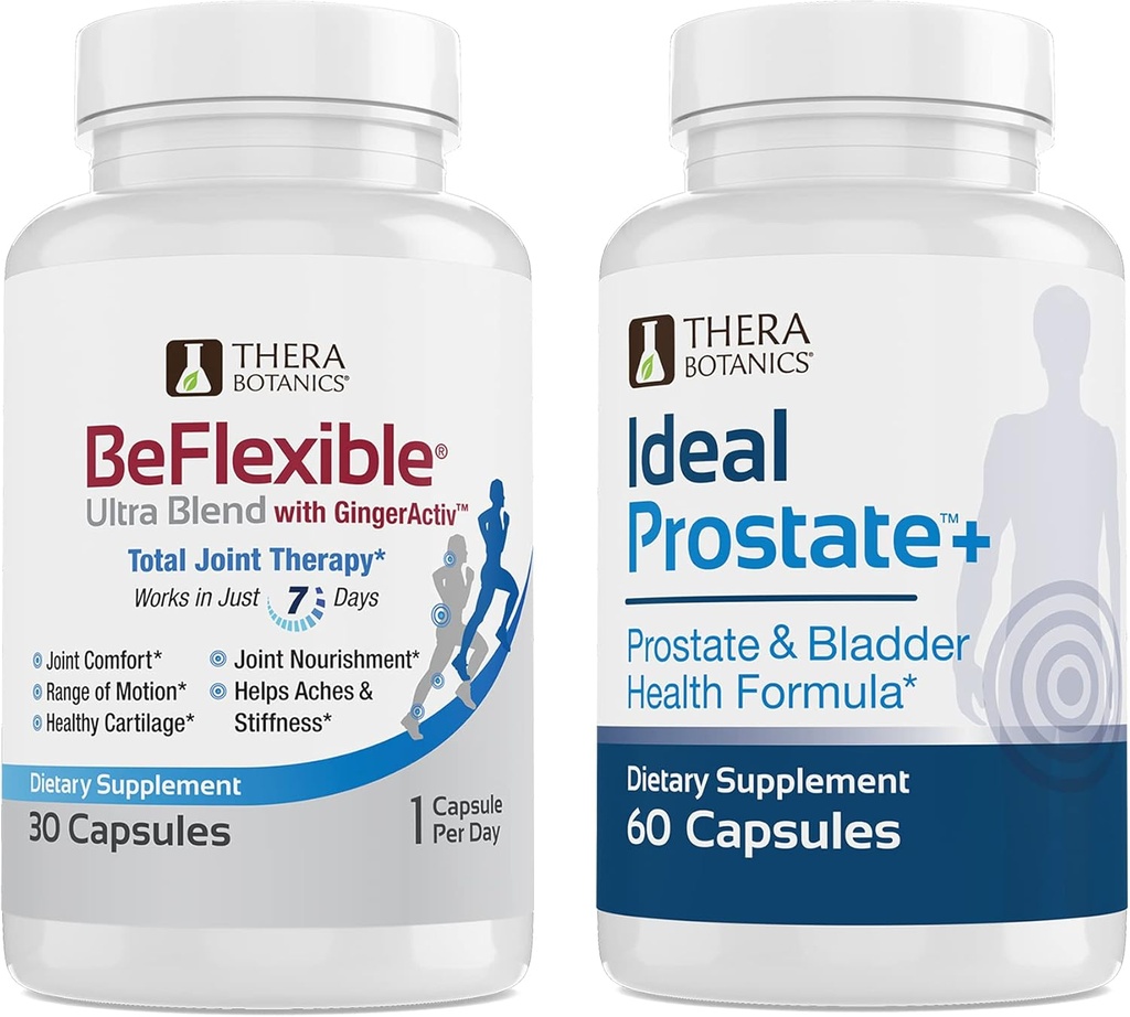 Therabotanics BeFlexible Ultra Joint Support 보충 및 남성 번들을위한 이상적인 전립선 강력한 전립선 보충