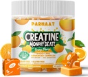 Creatine Monohydrate Chews Complex 남자 & 여자를 위한 6400mg - 고급 공식 W/L-Taurine + 비타민 B12, 설탕 자유로운 Chewable 보충교재, 60 오렌지 Softchews