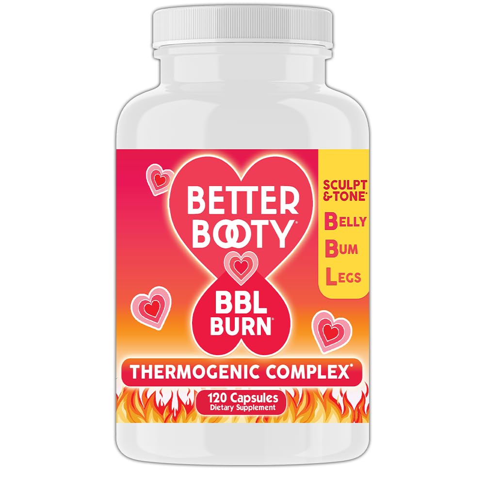 더 나은 부티끄 BBL 화상 열성 복합 캡슐, 톤 & 조각 Belly, Bum + 다리 w. Garcinia Cambogia, Guarana, 녹차 Ext, ALA, & Cayenne Pepper Supplement (120ct, 60 서빙)
