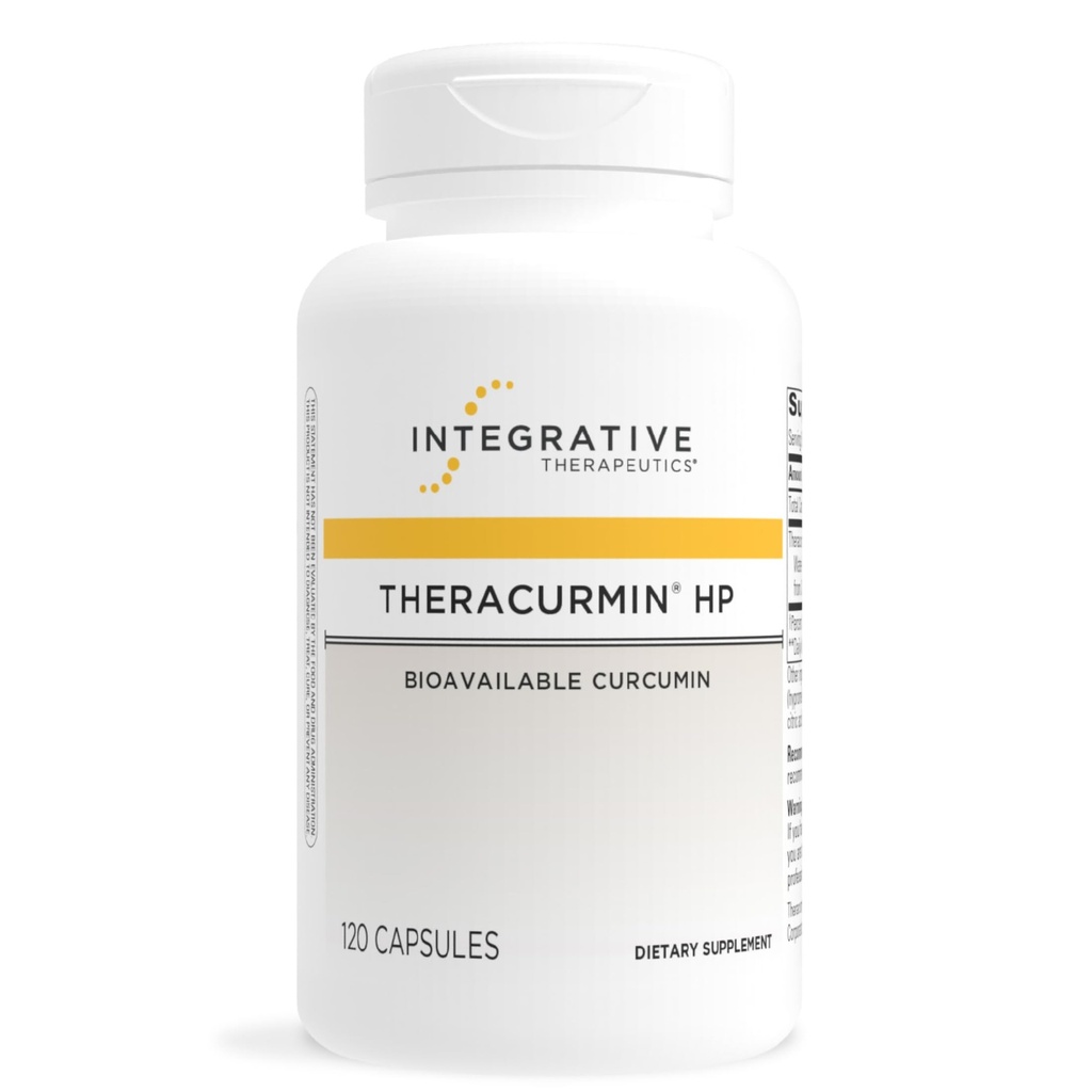 통합 Therapeutics Theracurmin HP - 심장 및 관절 건강 지원을위한 심황 보충 * - 근육 회복 지원 * - Non-Soy, Dairy-Free & Gluten-Free - 120 캡슐 (60 인분)