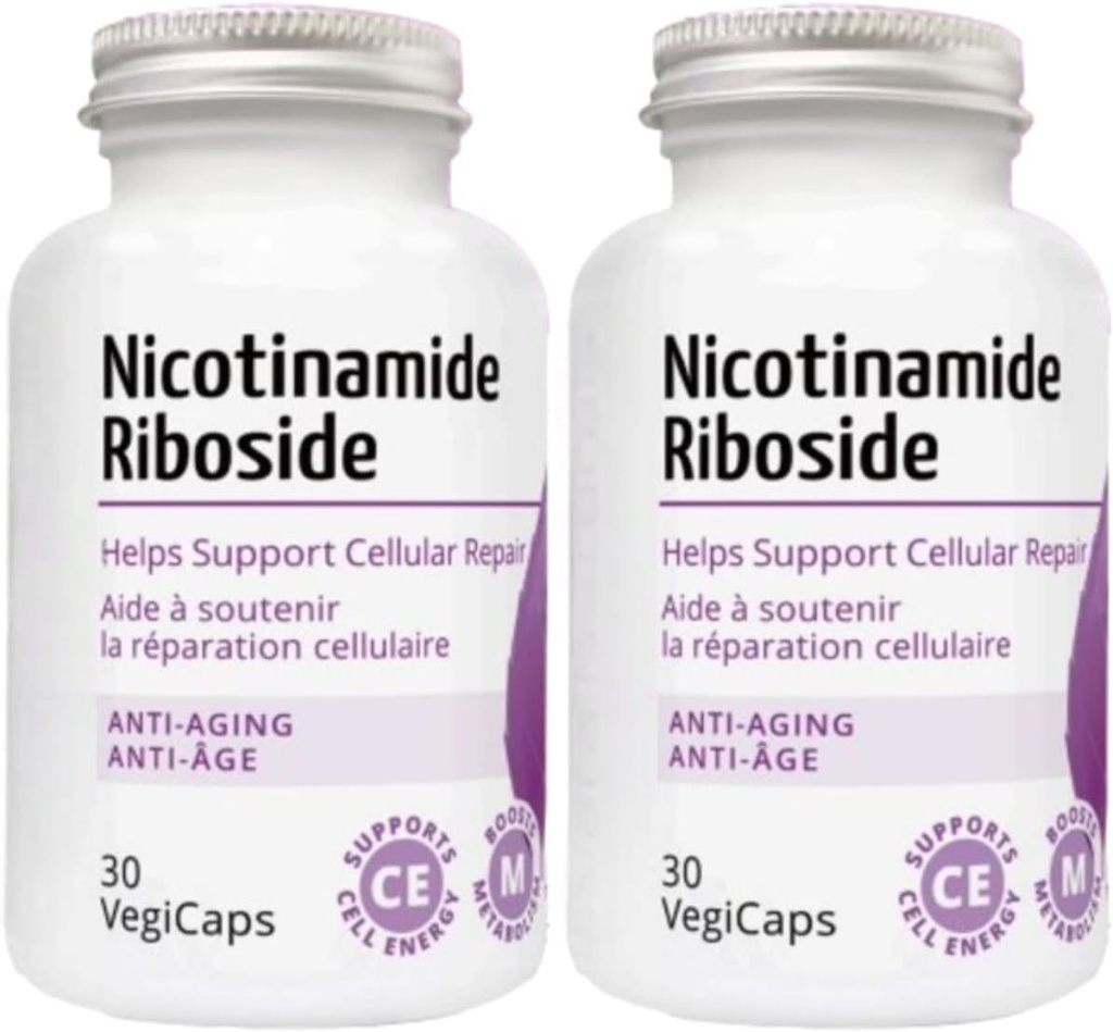 니코틴 아미드 Riboside - 300mg 니코틴 아미드 Riboside (NR), 400mg 코엔자임 Q10 Ubiquinone, 병 당 30 VegiCaps (60 모자 - 팩 2)