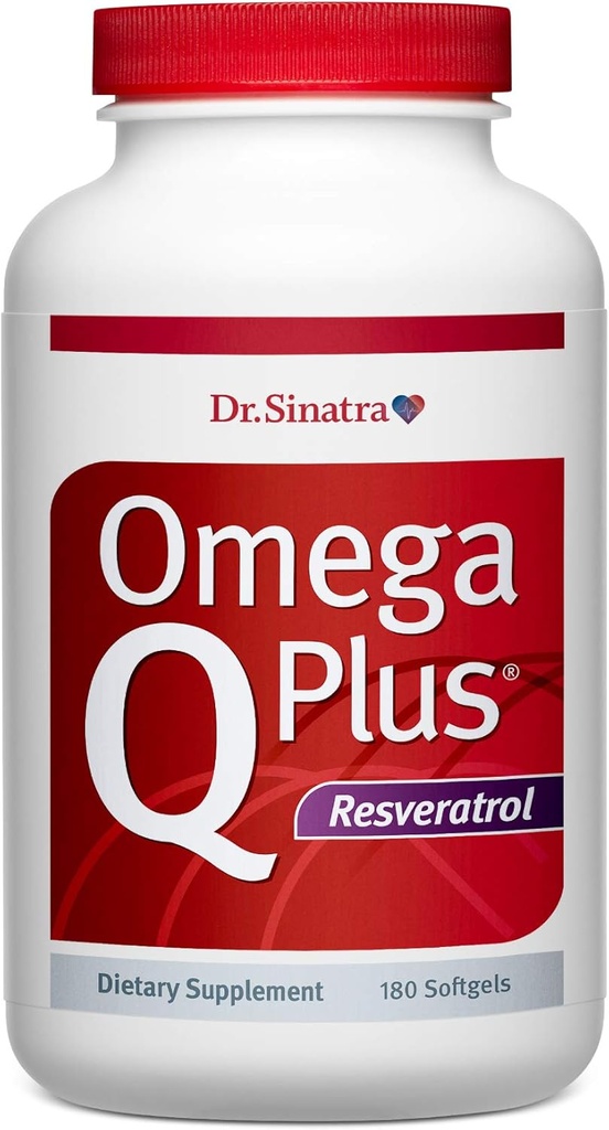 Sinatra Omega Q Plus Resveratrol 박사 - CoQ10 및 Resveratrol을 가진 Omega-3 보충교재 - 당신에게 나이를 돕는 포괄적인 심장 및 전체적인 몸 건강을 승진시킵니다 (180 softgels)