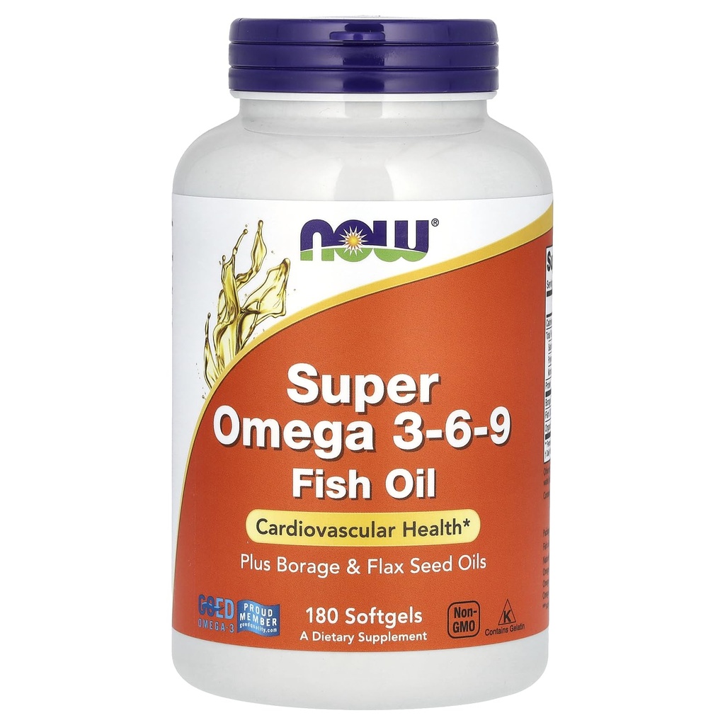 이제 음식 슈퍼 오메가 3-6-9 소프트 젤, 1200Mg, 180-Count