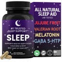 성인을 위한 자연적인 잠 원조 │당신의 생활의 제일 잠 │Valerian 뿌리 │GABA │5-HTP │Melatonin │120 캡슐 │Lab Tested