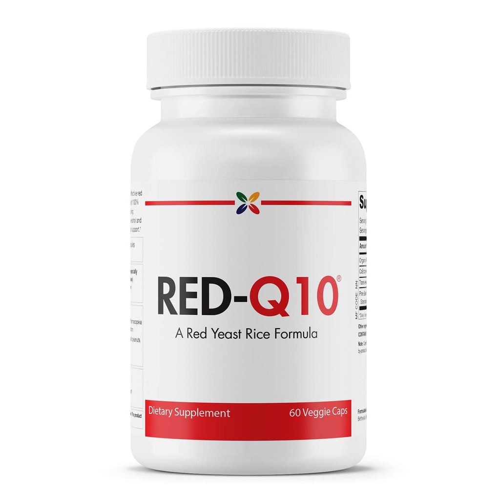 지금 노화 중지 - RED-Q10 유기 레드 효모 쌀 CoQ10 - 레드 효모 쌀 공식 - 60 Veggie Cap