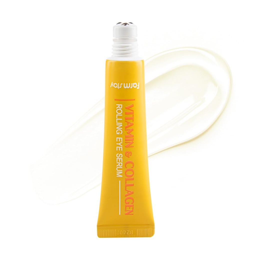 FARMSTAY Vitamin & Collagen Roll-on Eye Serum – 히팅 & 펌핑 아이 케어, 붓기, 다크 서클 & Fine Lines – 사용하기 쉬운 롤러볼 디자인, 0.84 fl. oz.